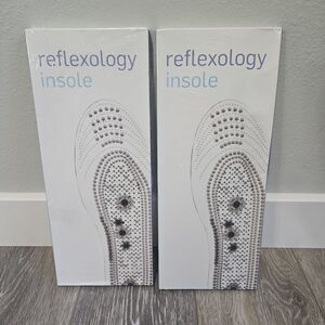 2 Pair Bundle Reflexology Magnetic Pain Reducing Shoe Insole Cut to Fit One Size